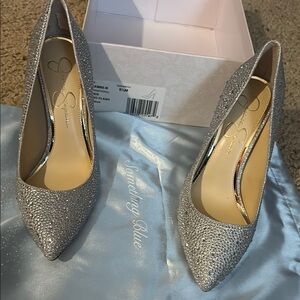 Silver Glitter Pumps